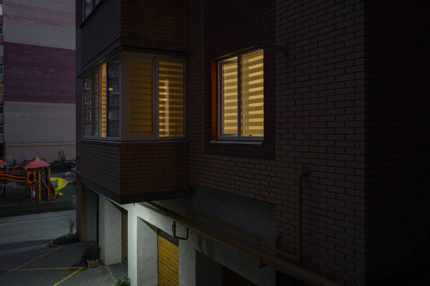 Summer night in a quiet area of the city