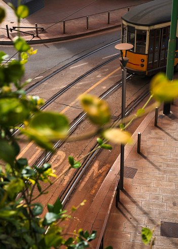 passage of a Milan tram