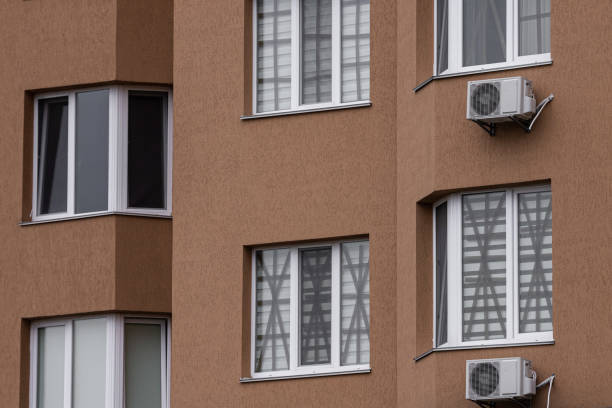 istock Tape-taped windows as protection against blast waves during wartime 1413677202