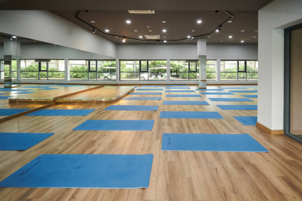 istock Yoga Mats Rolled out in in Studio 1413677706