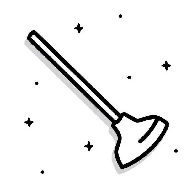 Vector illustration of Plunger Doodle 5