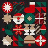 istock Mid-century modern Christmas graphics — Aster System 1413685830