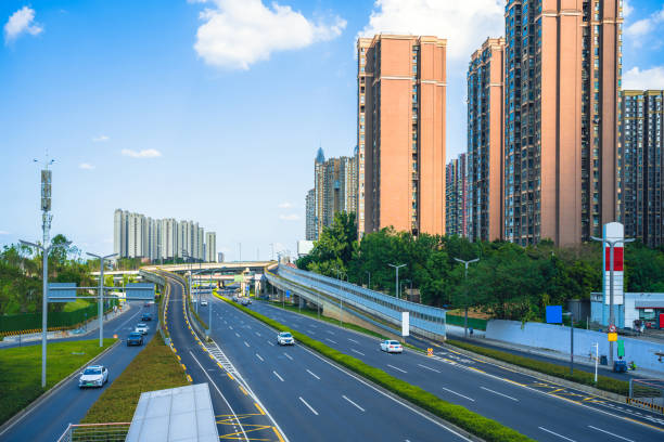 istock Modern urban architecture in Chengdu 1413686727
