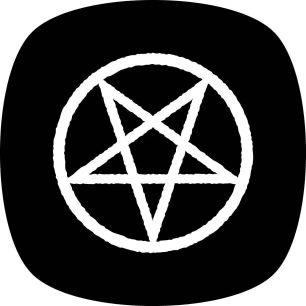 Vector illustration of Pentagram Doodle 2