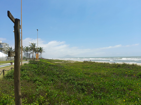 Navegantes beach in Santa Catarina on a sunny day
