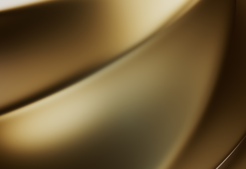 Elegant 3D rendered Gold abstract wave ripple background formation.