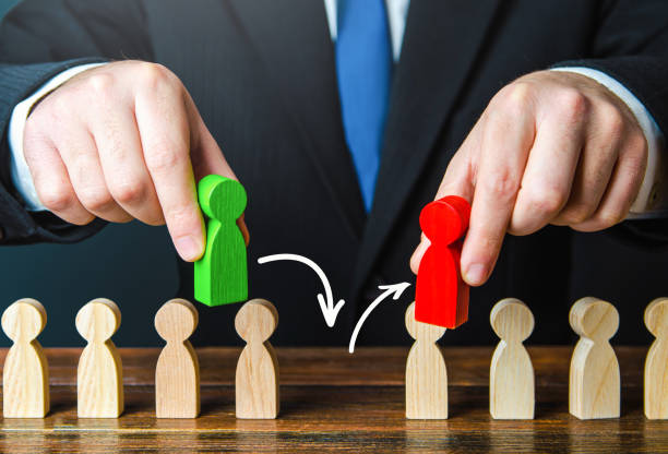 istock Replacing an old employee with a new one. 1413692206