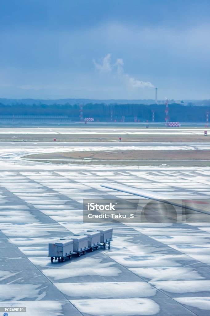 air cargo container  in airport Freight Transportation Stock Photo