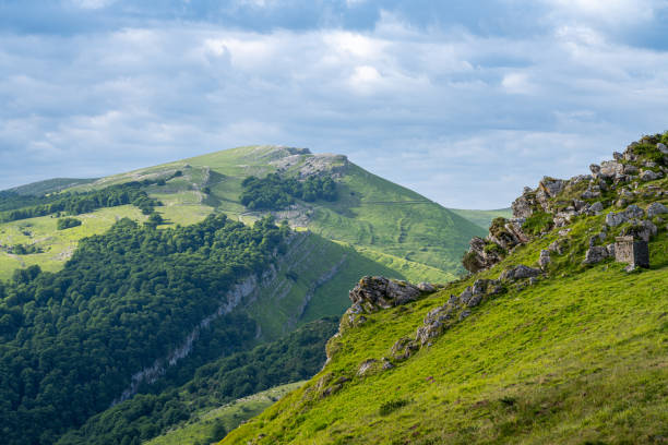 Mountain landscape in Pyrenees on the Camino de Santiago.