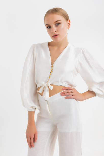 istock Fashion lady on white background. 1413708138