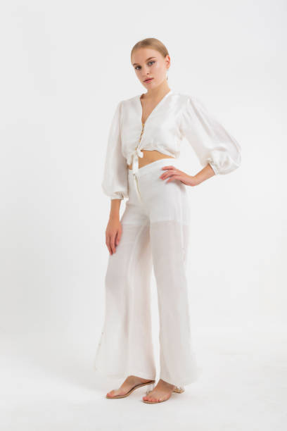 istock Fashion lady on white background. 1413708182