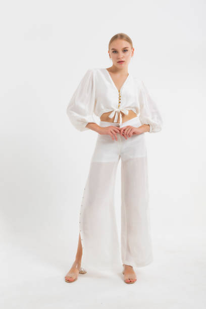 istock Fashion lady on white background. 1413708259