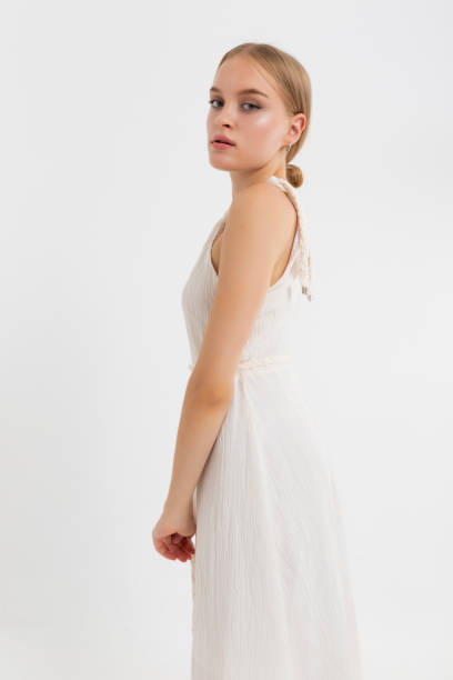 istock Fashion lady on white background. 1413710364