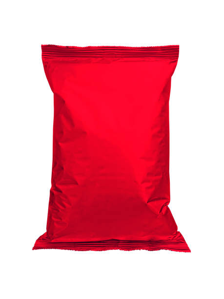 istock Red Packaging for food, chips, crackers, sweets, mockup for your design and advertising, an empty packaging form 1413711536