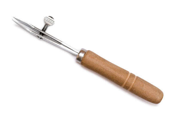 istock Adjustable Edge Creaser tool isolated on white background. Leather crafting tool. 1413717274