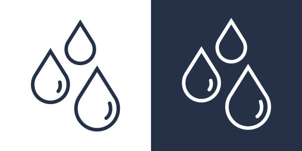 stockillustraties, clipart, cartoons en iconen met water drop icon - water