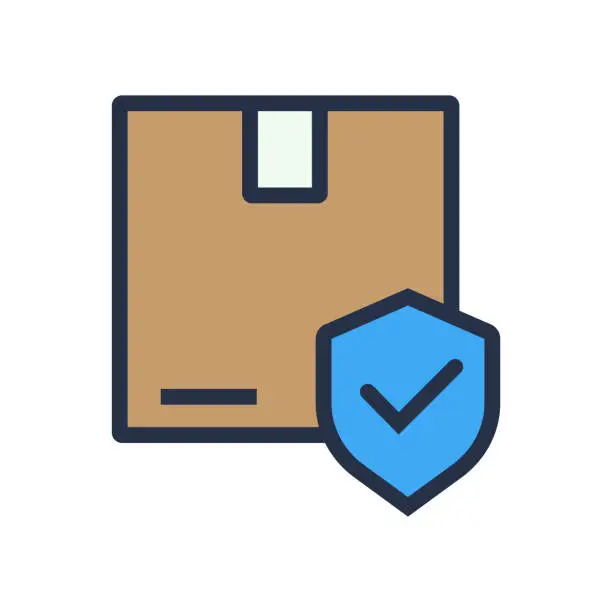 Vector illustration of Delivery protect icon