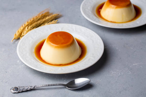 istock Cream caramel pudding with caramel sauce in plate 1413730684