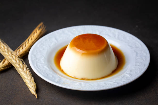 istock Cream caramel pudding with caramel sauce in plate 1413730788