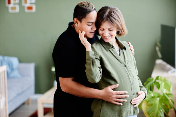 istock Lesbian Couple Expecting Child 1413731384