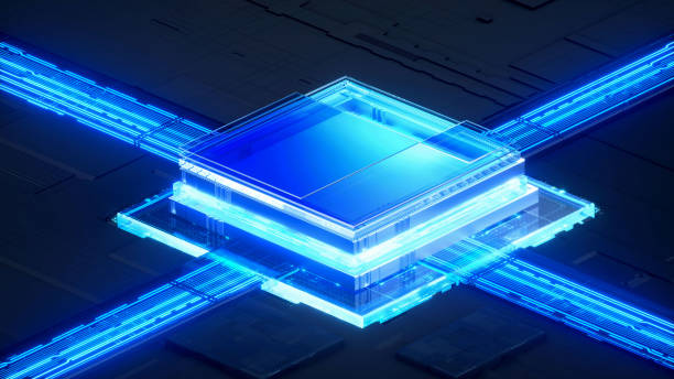 istock 3D rendering of cyberpunk AI. Circuit board. Technology background. Central Computer Processors CPU and GPU concept. Motherboard digital chip. Tech science background. 1413737131