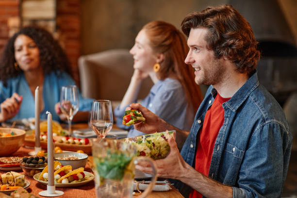 istock People at Cozy Dinner Party 1413738154