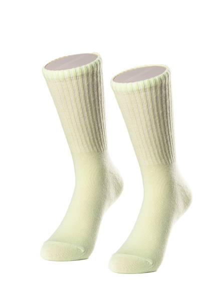 istock Long green socks on a white isolated background 1413740421