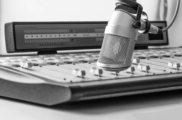 istock Professional microphone and sound mixer 1413744198