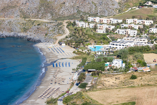 Damnoni Beach at Rethymnon Regional Unit on Crete, Greece
