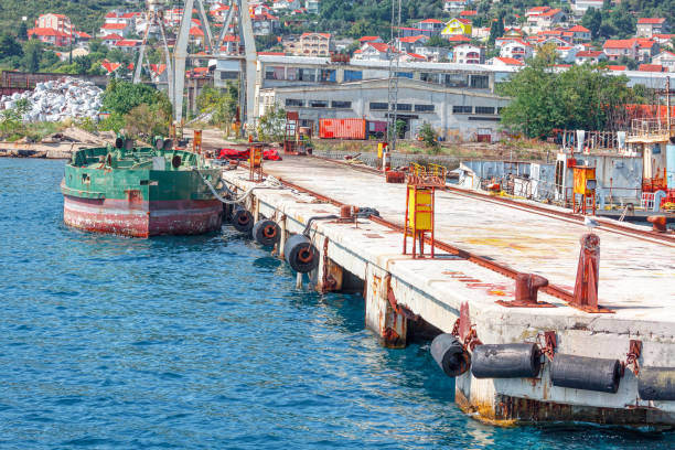 istock Industrial port and boat 1413745197