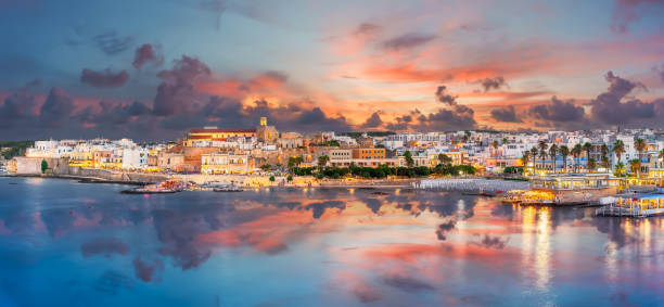 istock Panoramic view of Otranto at twilight time,  Italy 1413746820