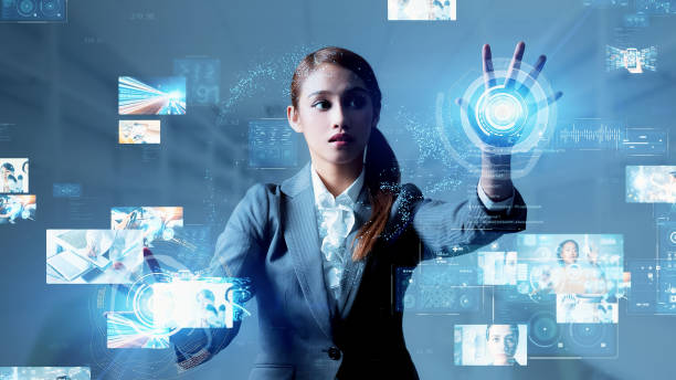istock Digital contents concept. Social networking service. Streaming video. communication network. 1413748935