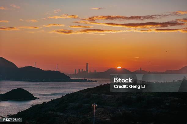 Sunrise From Hong Kong Island Viewed From Ng Kwu Leng Stock Photo - Download Image Now