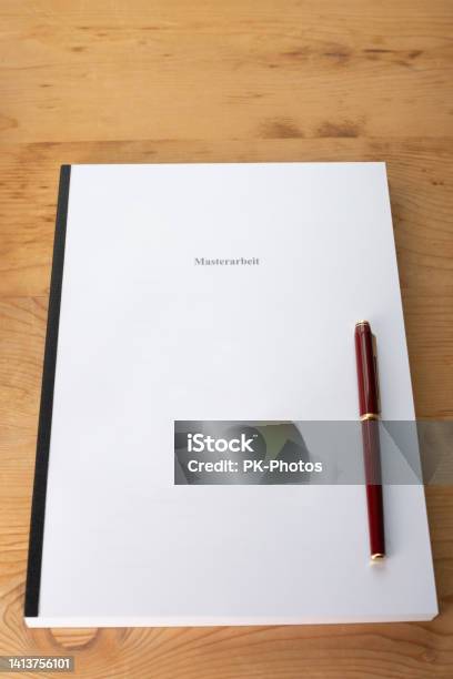 Master Thesis In German Masterarbeit Stock Photo - Download Image Now - Dissertation, Analyzing, Book