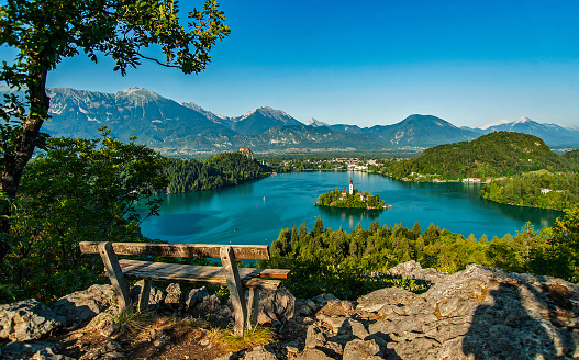 Lake Bled in north-west part of Slovenia.