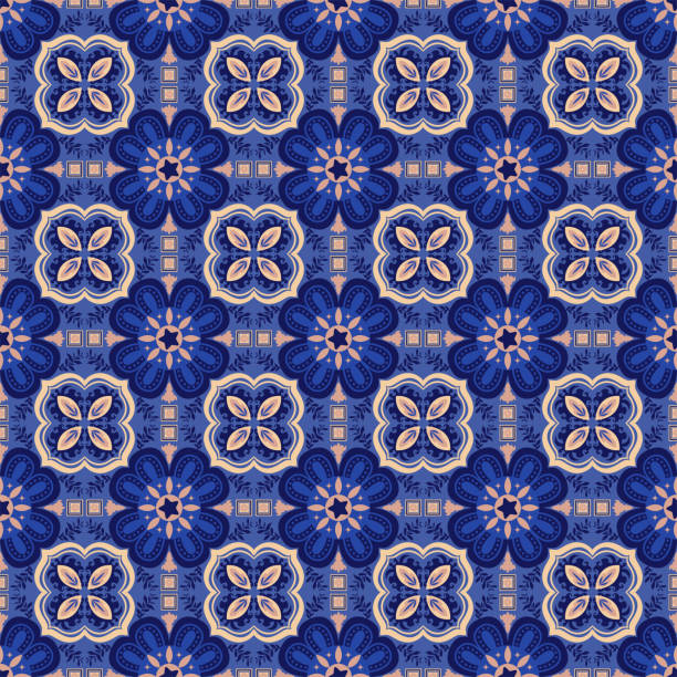istock Floral Seamless Pattern Background Garden Nature Damask Aboriginal Ornament Art 1413760996