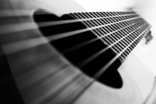 istock classical guitar strings and frets on white and black background 1413762623