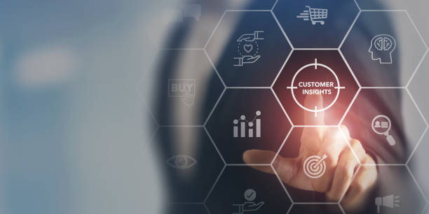 istock Customer insight marketing concept. Deep understanding of customers, their behaviors, preferences and  needs. Using customer insight to build strong customer relationship and increase customer loyalty 1413763594