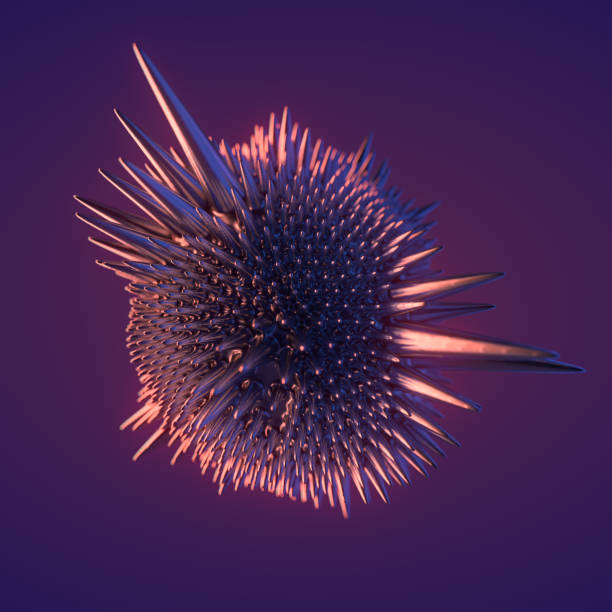 fluido ferromagnético brillante. composición gráfica abstracta. textura geométrica. ilustración digital de renderizado 3d - ferrofluid fotografías e imágenes de stock