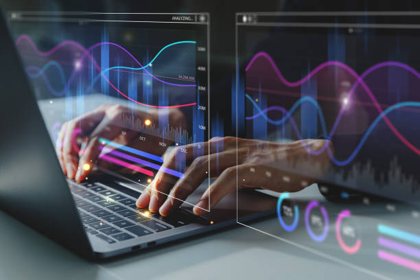 istock Hand of businessman finger point touch on screen for analyze investment security data, artificial intelligence data analytic technology 1413771659