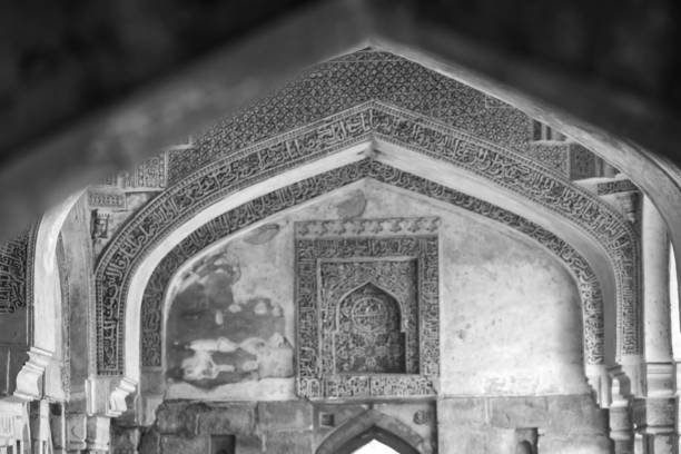 istock Mughal Architecture inside Lodhi Gardens, Delhi, India, Beautiful Architecture Inside the The Three-domed mosque in Lodhi Garden is said to be the Friday mosque for Friday prayer, Lodhi Garden Tomb 1413775508