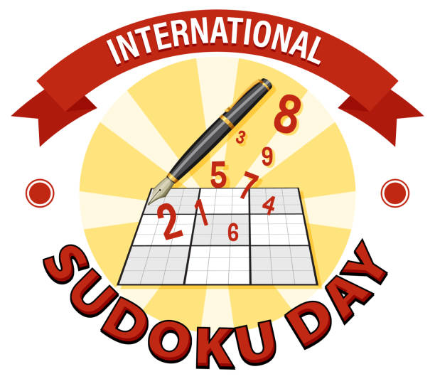 bildbanksillustrationer, clip art samt tecknat material och ikoner med international sudoku day banner design - sudoku