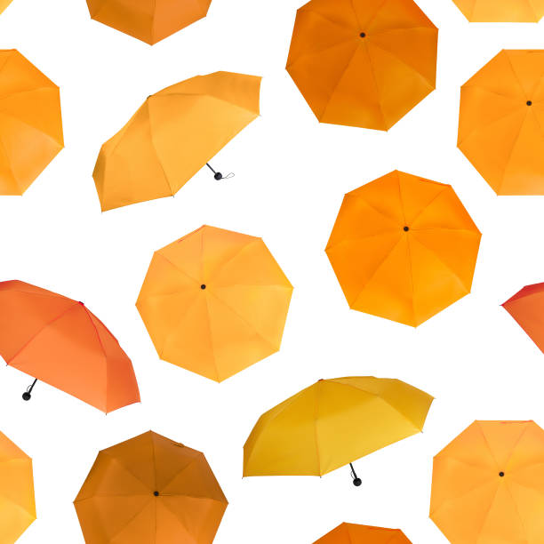 istock Set of colorful ambrellas isolated. Seamless pattern 1413779800