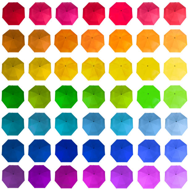 istock Set of colorful ambrellas isolated. Seamless pattern 1413779815