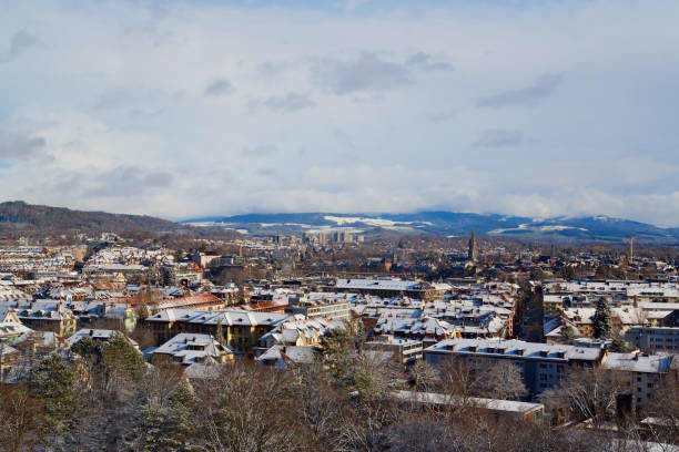 istock Panoramic view of Bern during winter, Switzerland 1413785003