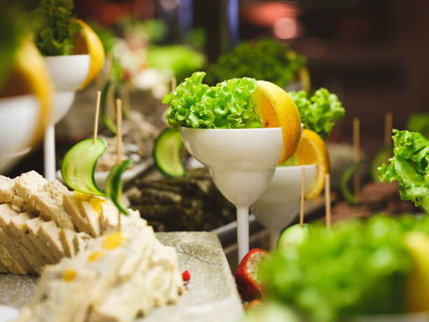 delicious salads at the hotel buffet