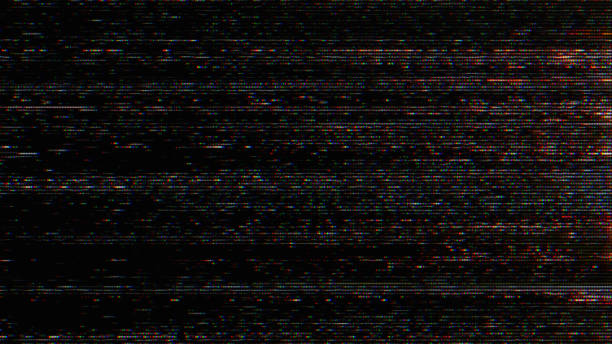 istock Glitch noise static television VFX pack. Visual video effects stripes background, CRT tv screen no signal glitch effect 1413791286
