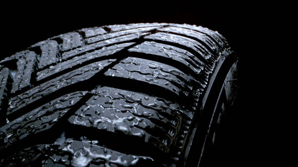istock Wet vehicle tyre 1413795229