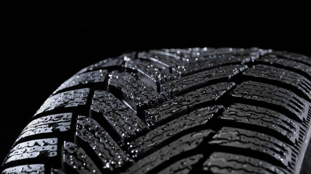 istock Wet vehicle tyre 1413795235