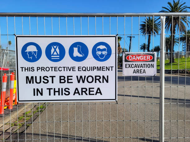 istock Danger Excavation Area Sign 1413796797